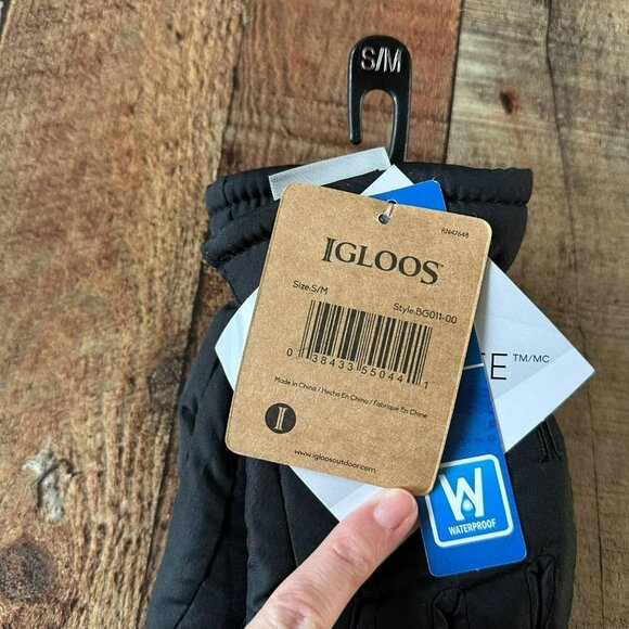 Igloos youth size S/M black waterproof 3M thinsulate isolant winter snow gloves - Picture 4 of 5